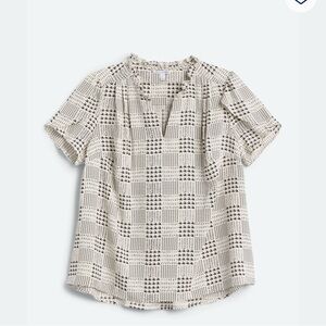 41 Hawthorn Tiffany Tulip Sleeve Houndstooth Blouse 🖤🤍